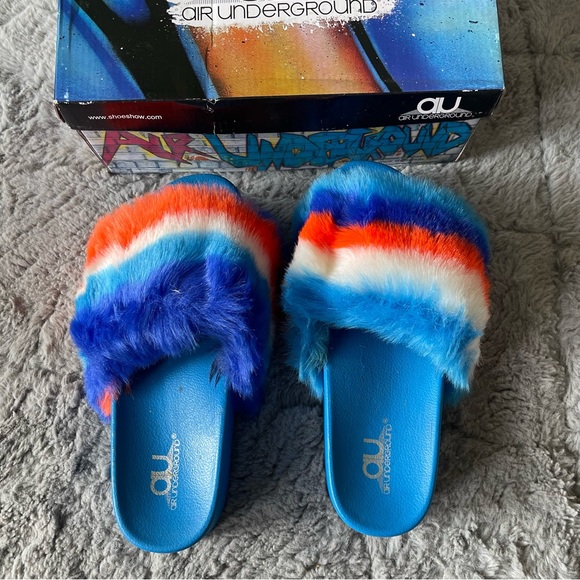 Air Underground Blue Platform sandals, women’s platform sandals, size 9 - Picture 2 of 9